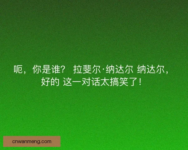 呃，你是谁？ 拉斐尔·纳达尔 纳达尔，好的 这一对话太搞笑了！